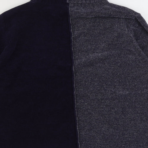Poppy Womens Grey Roll Neck  Acrylic Pullover Jumper Size M