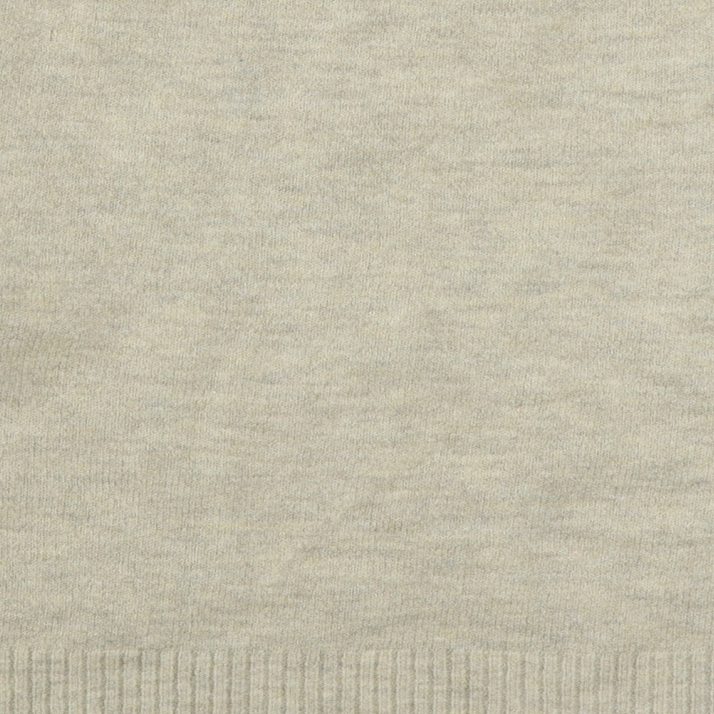 New Look Womens Beige Round Neck  Acrylic Pullover Jumper Size S