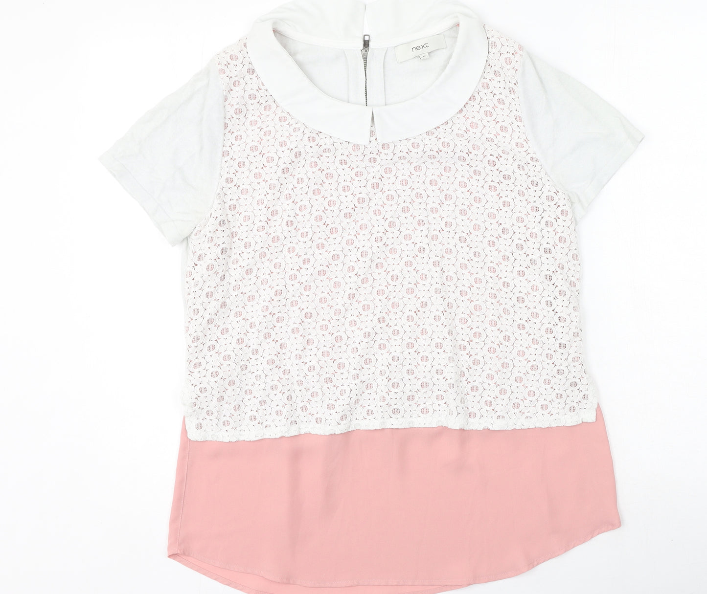 NEXT Womens Multicoloured  Cotton Basic Blouse Size 12 Collared