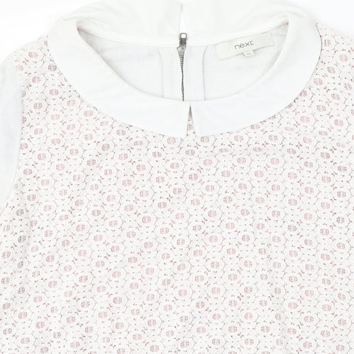 NEXT Womens Multicoloured  Cotton Basic Blouse Size 12 Collared