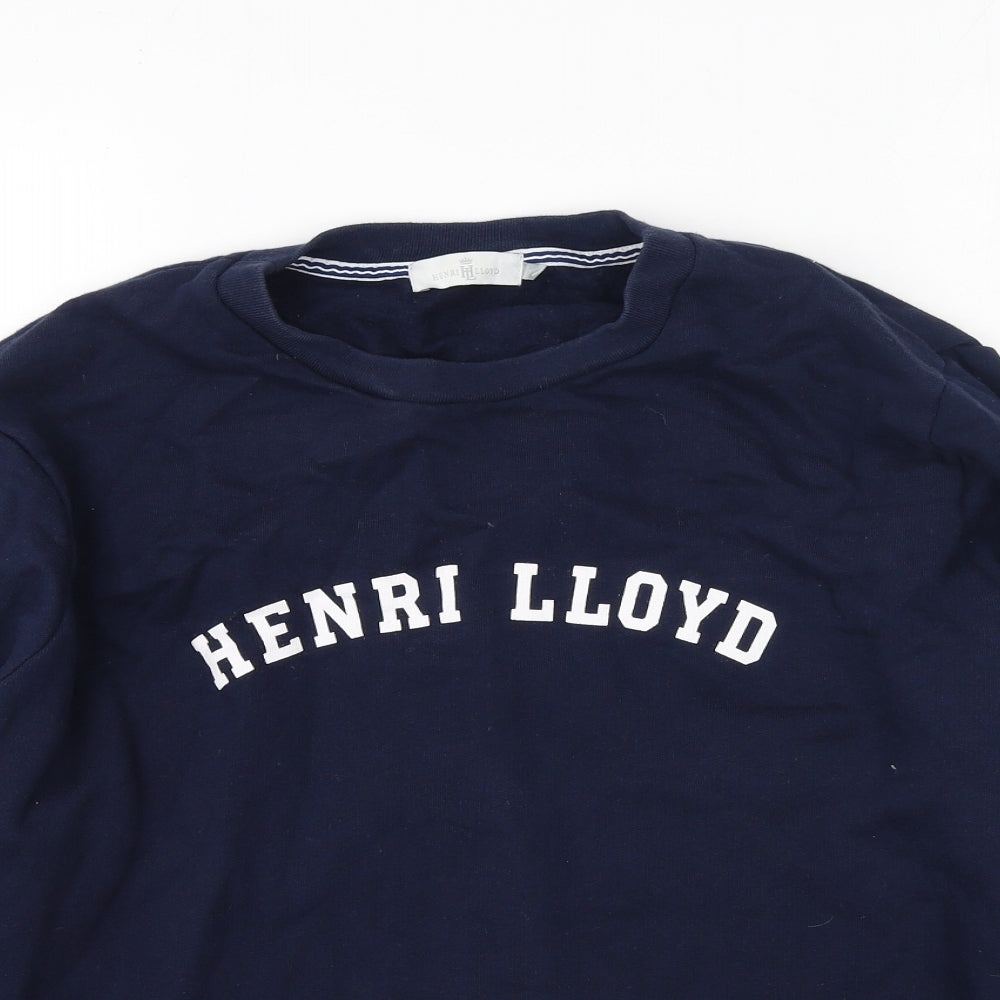 Henri Lloyd Mens Blue  Cotton Pullover Sweatshirt Size XL