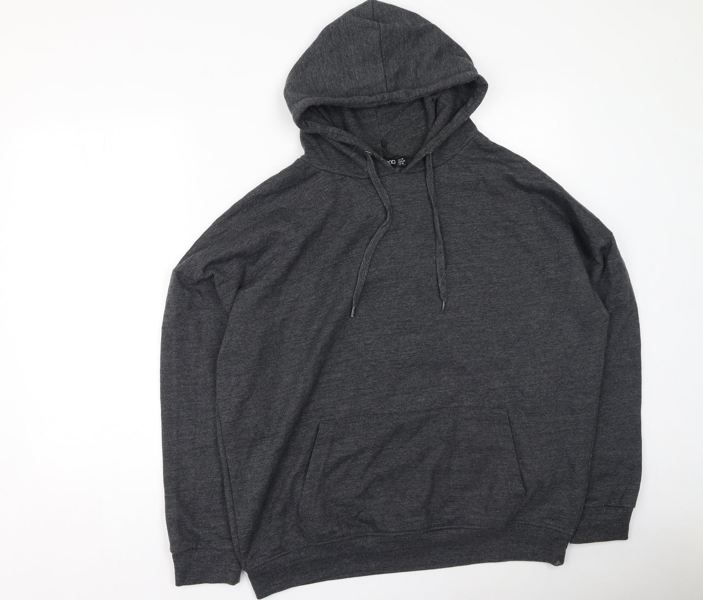 Boohoo Womens Grey  Cotton Pullover Hoodie Size 16