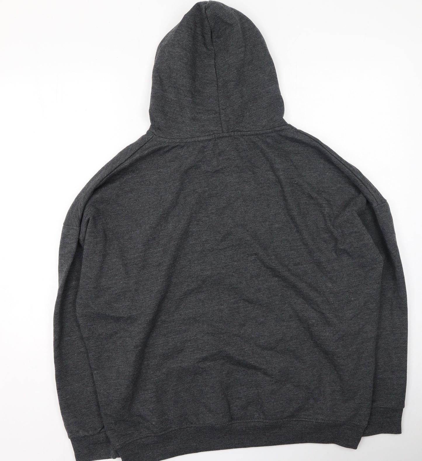 Boohoo Womens Grey  Cotton Pullover Hoodie Size 16