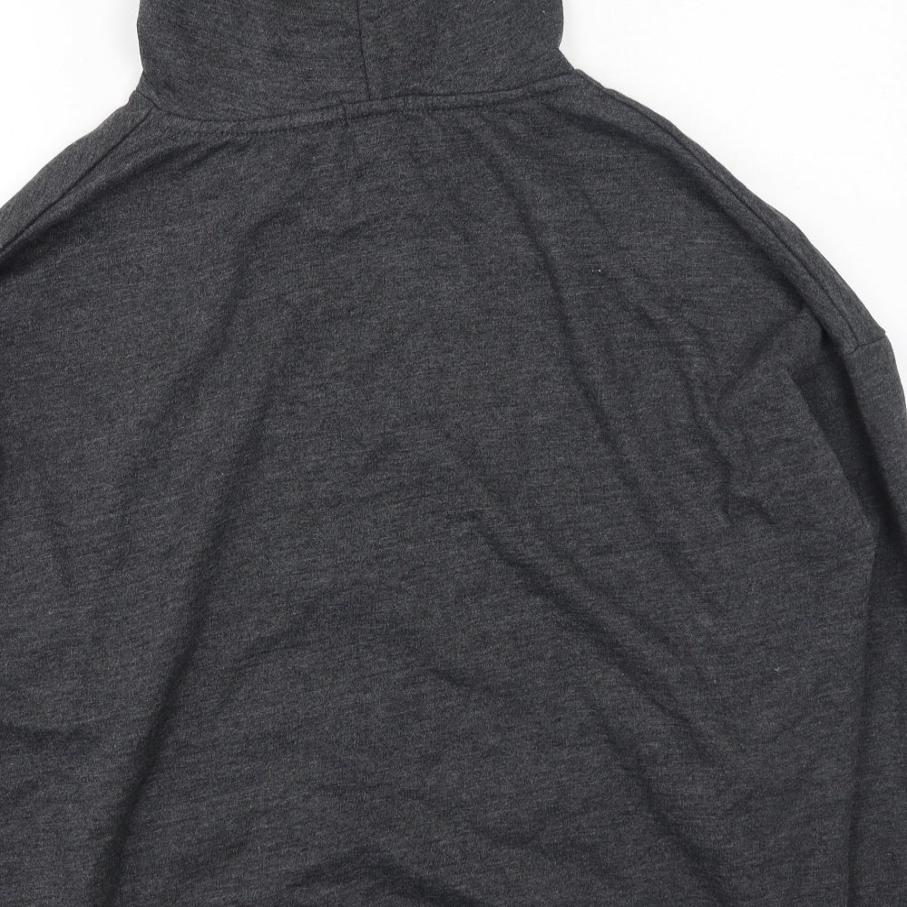 Boohoo Womens Grey  Cotton Pullover Hoodie Size 16