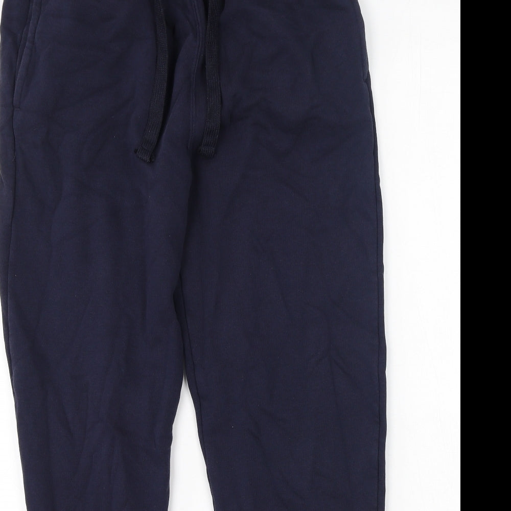 Easy Mens Blue  Cotton Jogger Trousers Size M L27 in Regular