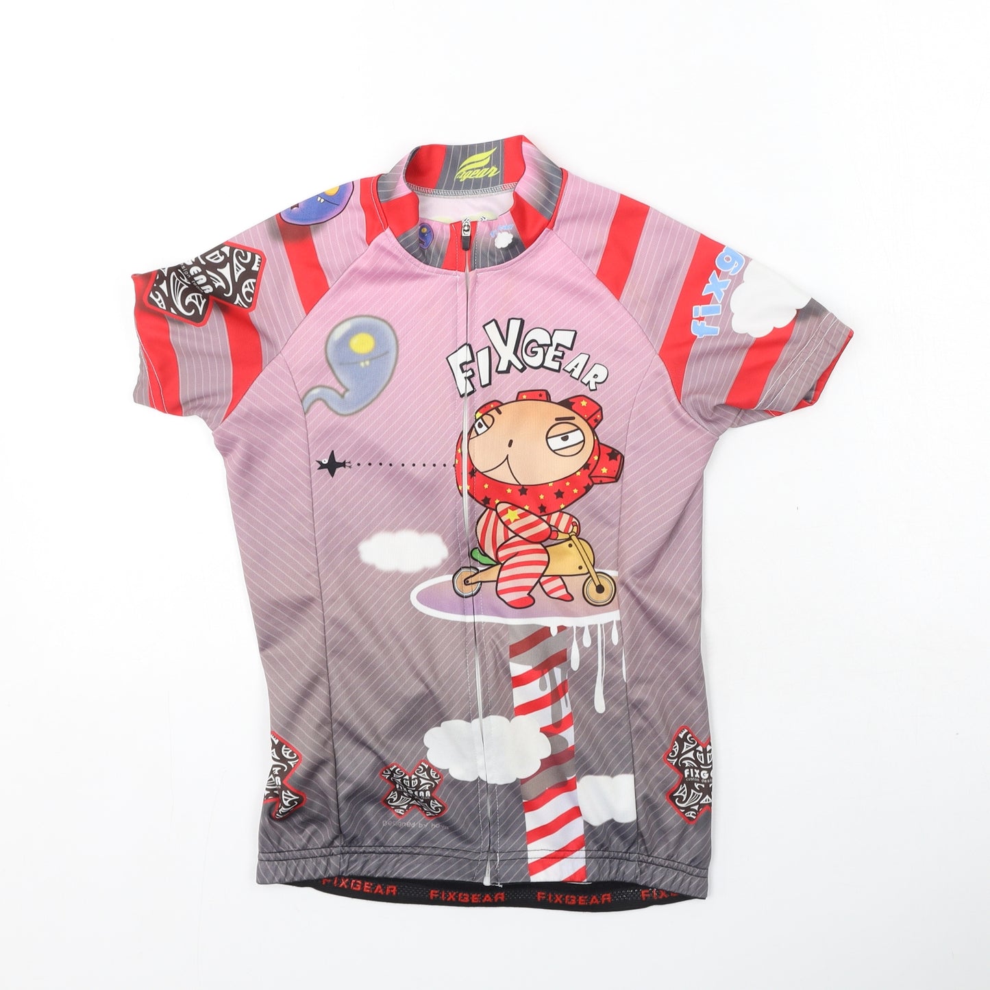 FIXGEAR Boys Multicoloured  Polyester Basic T-Shirt Size S High Neck
