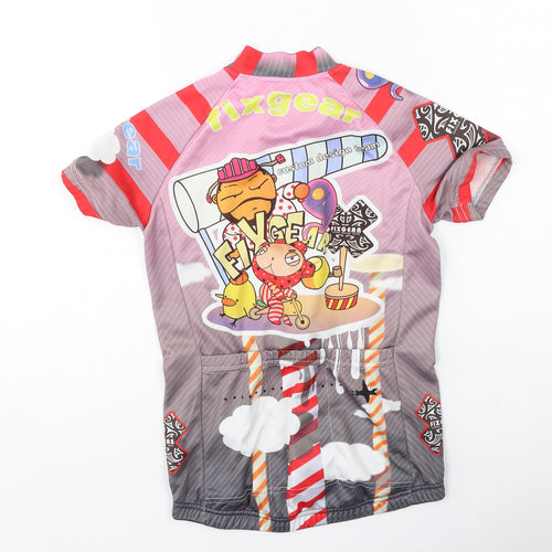 FIXGEAR Boys Multicoloured  Polyester Basic T-Shirt Size S High Neck