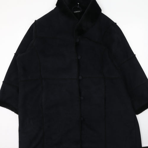 essence Womens Black   Trench Coat Coat Size 30