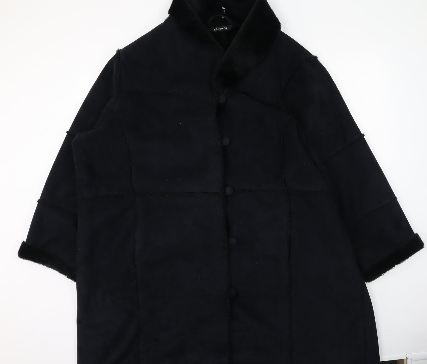 essence Womens Black   Trench Coat Coat Size 30