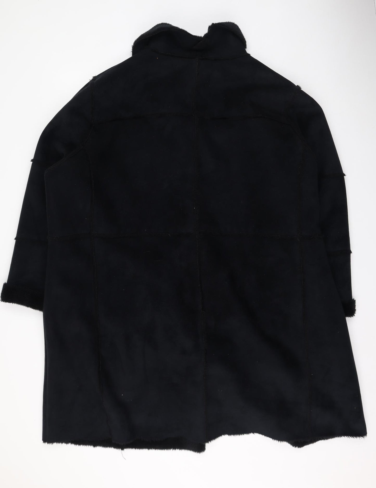 essence Womens Black   Trench Coat Coat Size 30