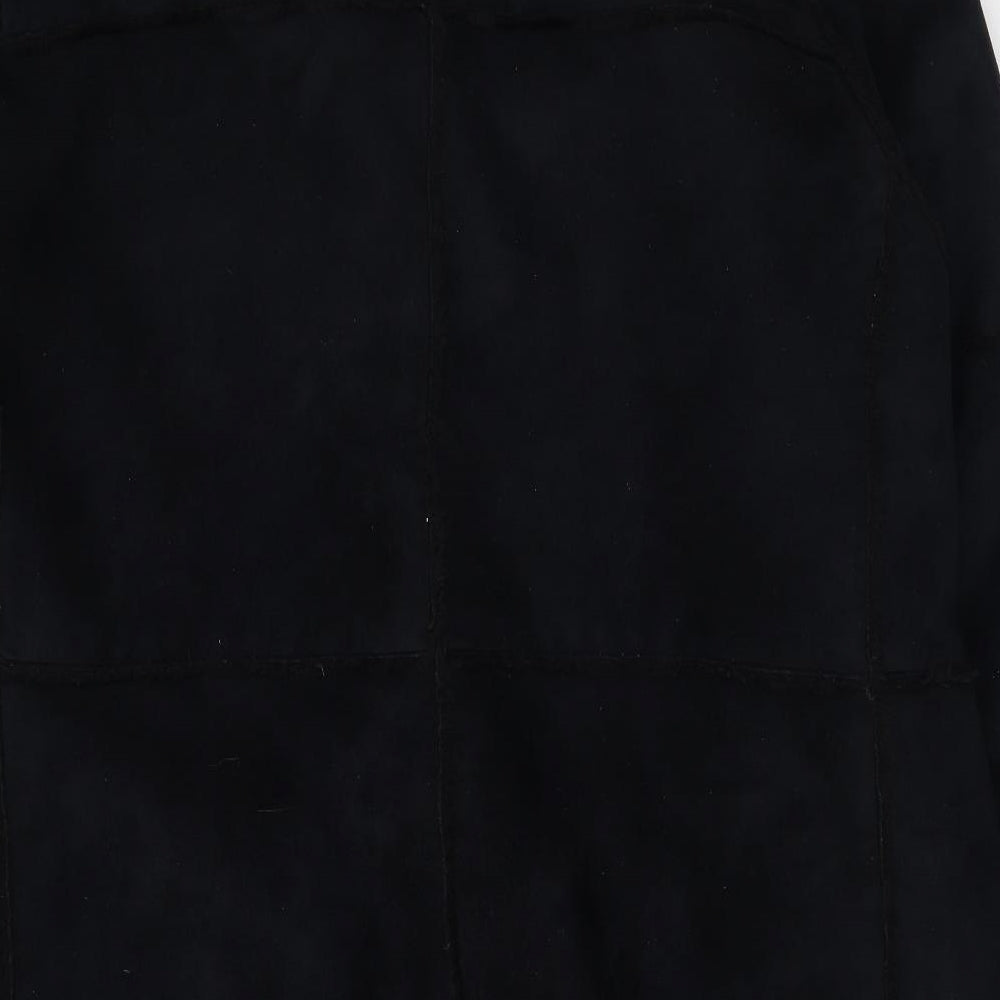 essence Womens Black   Trench Coat Coat Size 30