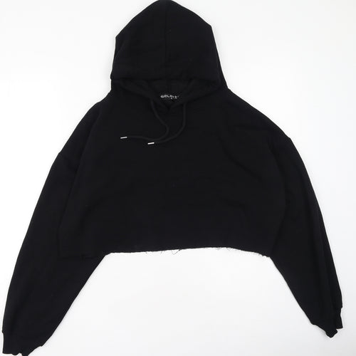Select Womens Black  Polyester Pullover Hoodie Size S