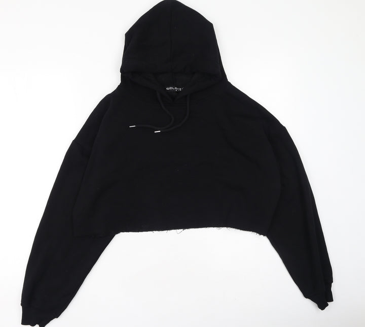 Select Womens Black Polyester Pullover Hoodie Size S