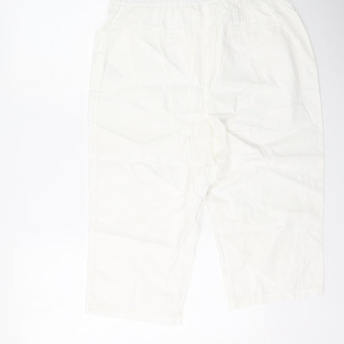 Anthology Womens White  Cotton Trousers  Size 16  Regular