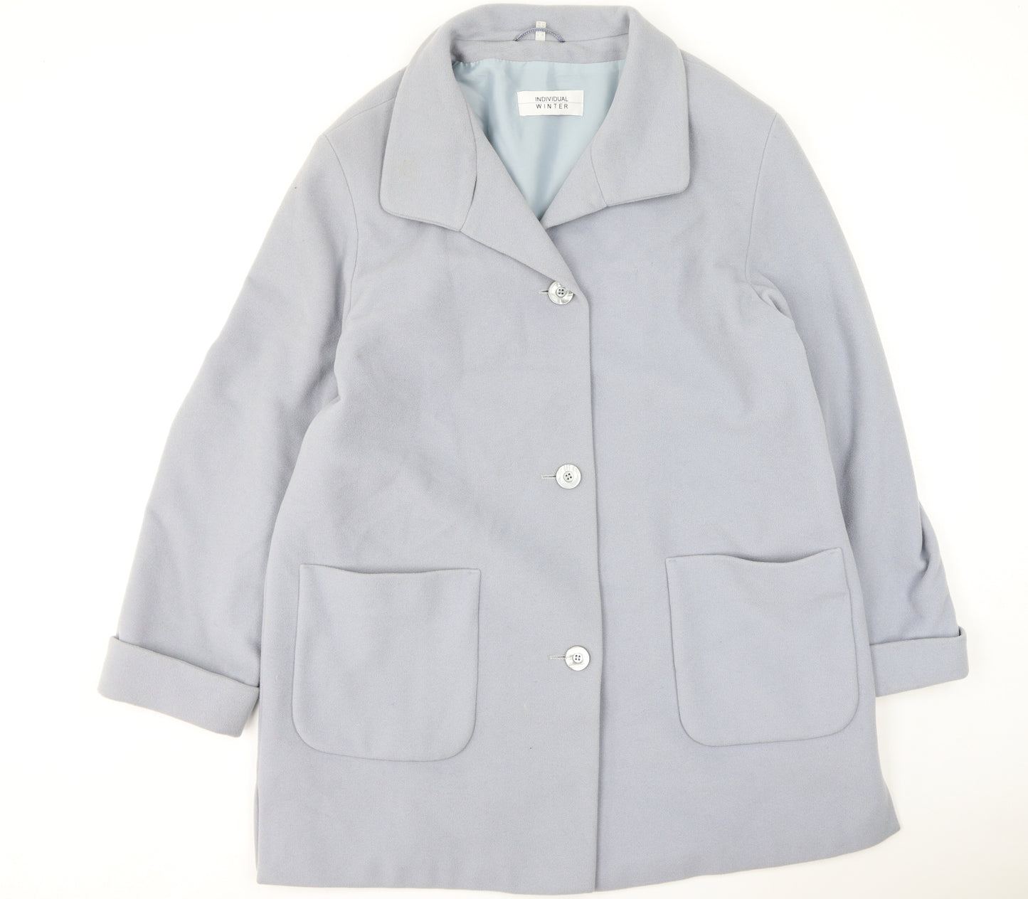 Individual Womens Purple   Trench Coat Coatigan Size 16