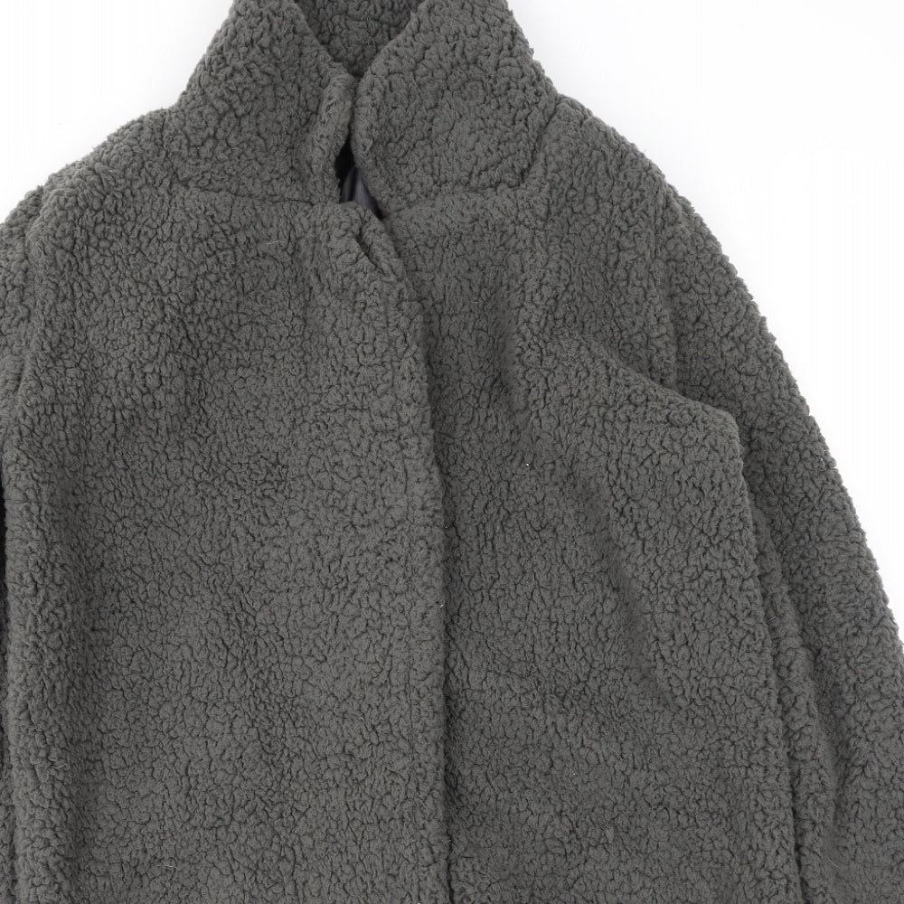 Preworn Womens Grey   Trench Coat Coatigan Size L