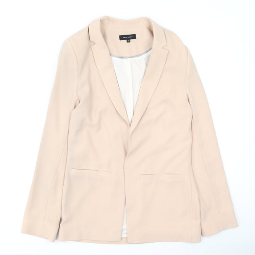 New Look Womens Pink V-Neck  Polyester Cardigan Jumper Size 10