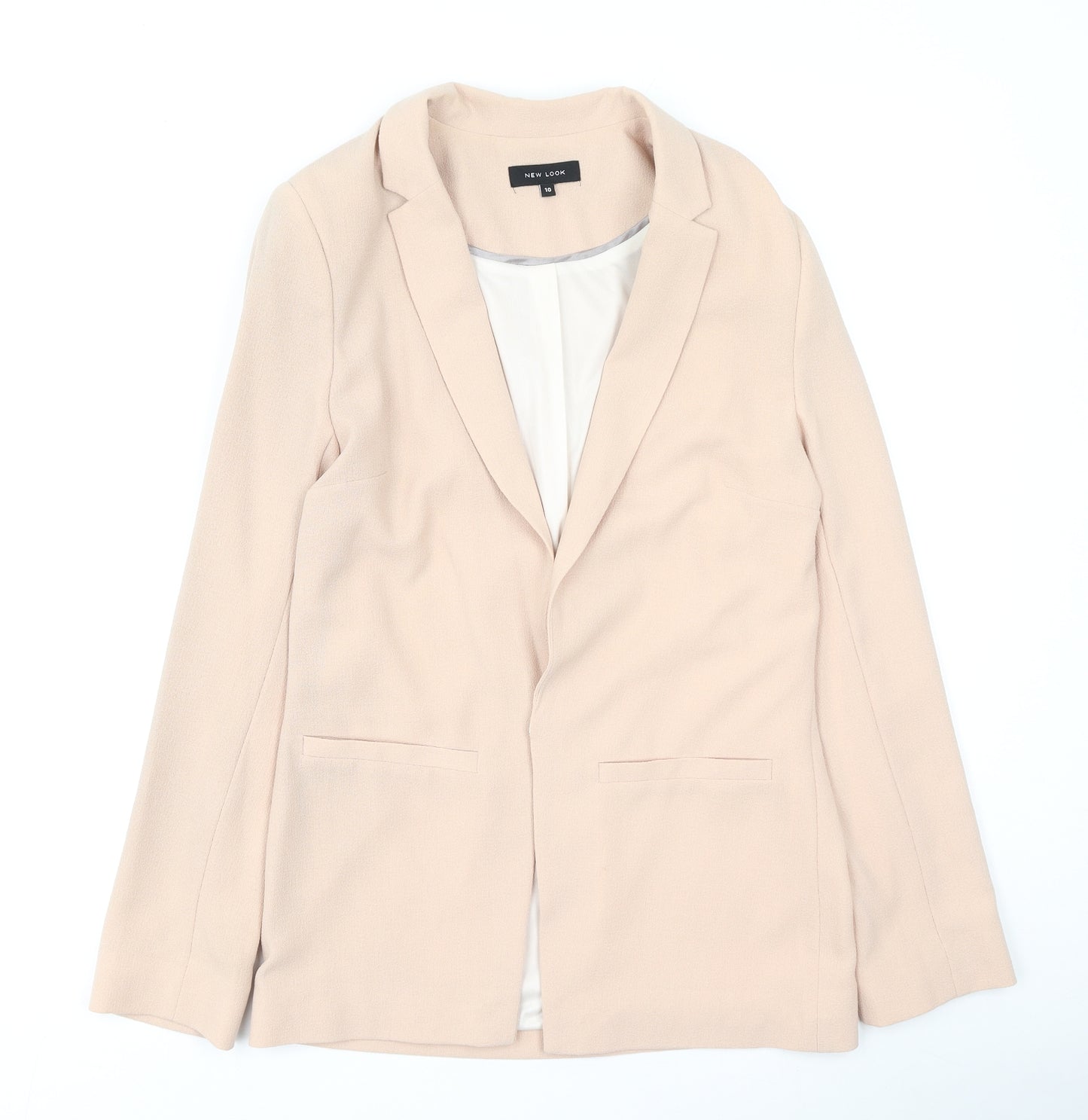 New Look Womens Pink V-Neck  Polyester Cardigan Jumper Size 10
