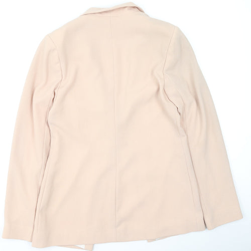 New Look Womens Pink V-Neck  Polyester Cardigan Jumper Size 10