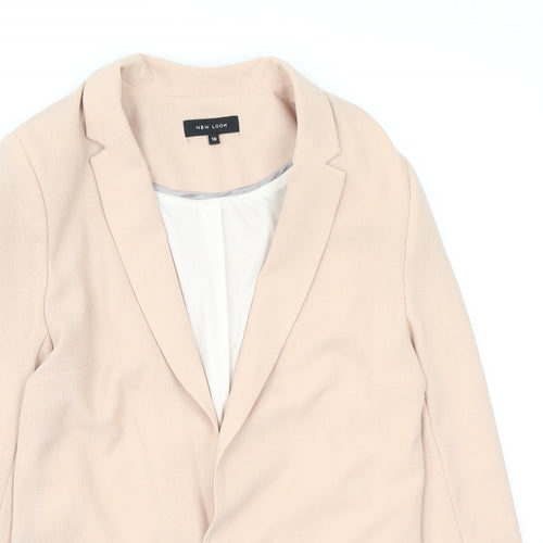 New Look Womens Pink V-Neck  Polyester Cardigan Jumper Size 10