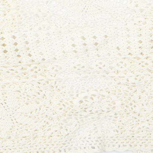 Cc Womens Beige Round Neck  Cotton Cardigan Jumper Size M