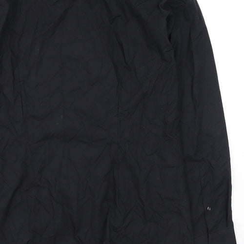 NEXT Mens Black  Polyester  Button-Up Size 42 Collared