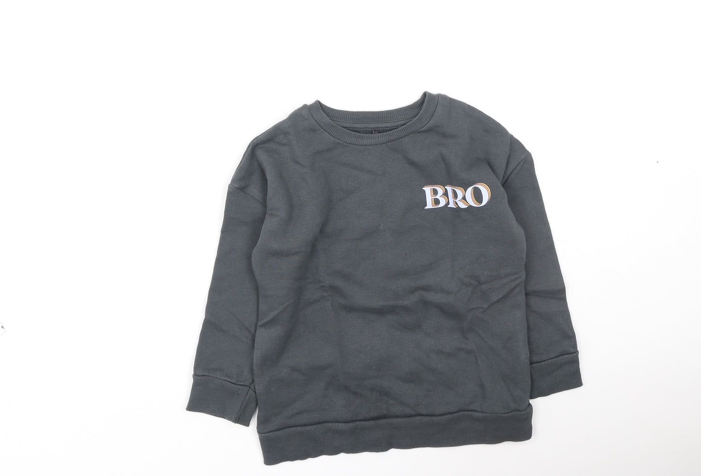 George  Boys Grey  Cotton Pullover Sweatshirt Size 2-3 Years