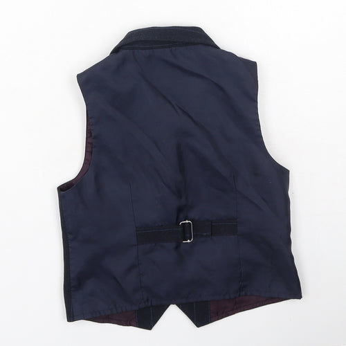 NEXT Boys Blue  Polyester Basic Tank Size 2-3 Years V-Neck