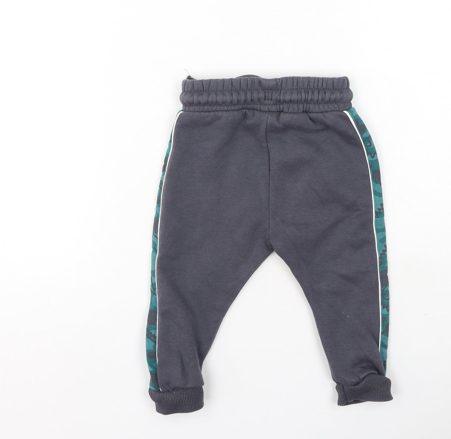 George  Boys Grey  Cotton Jogger Trousers Size 24 Months