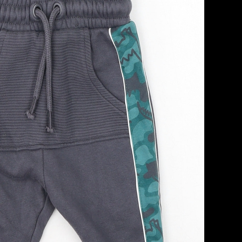 George  Boys Grey  Cotton Jogger Trousers Size 24 Months