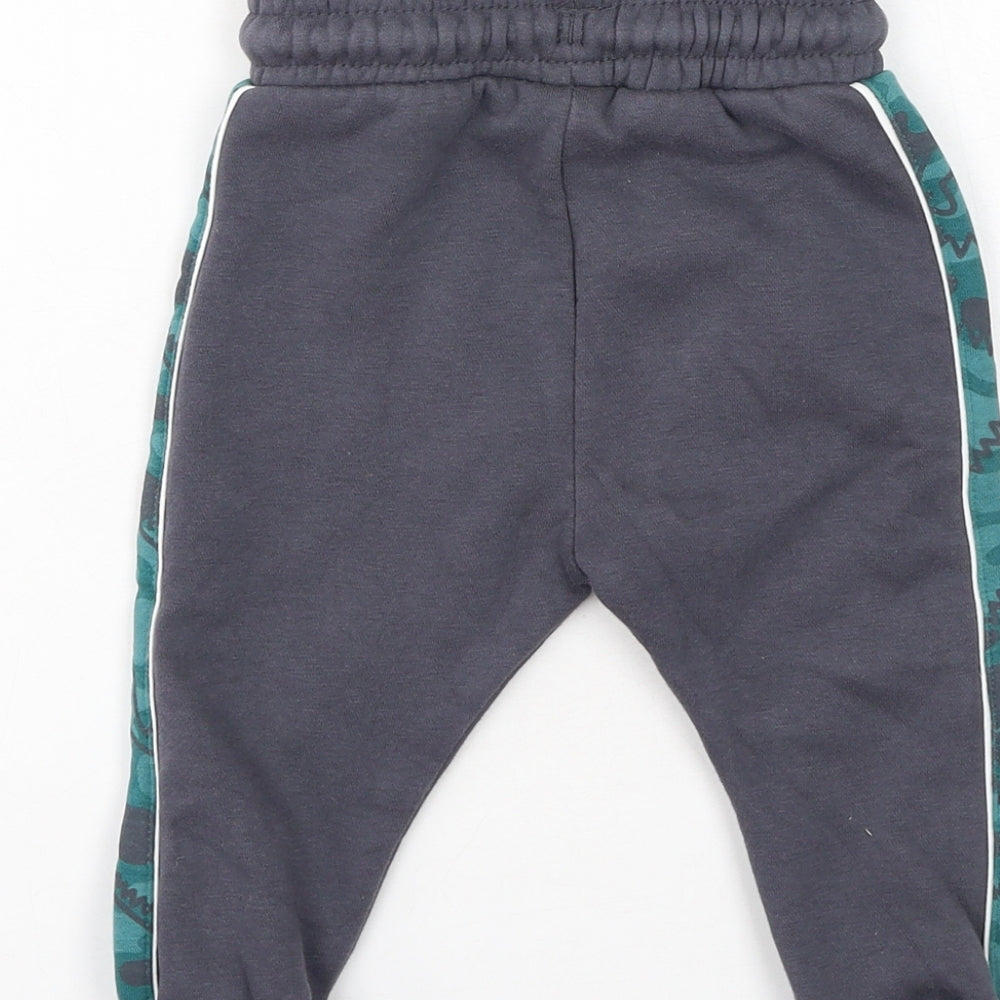 George  Boys Grey  Cotton Jogger Trousers Size 24 Months