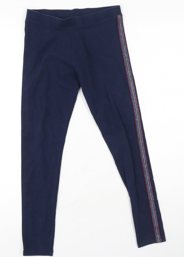 NEXT Girls Blue  Cotton Jegging Trousers Size 11 Years  Regular