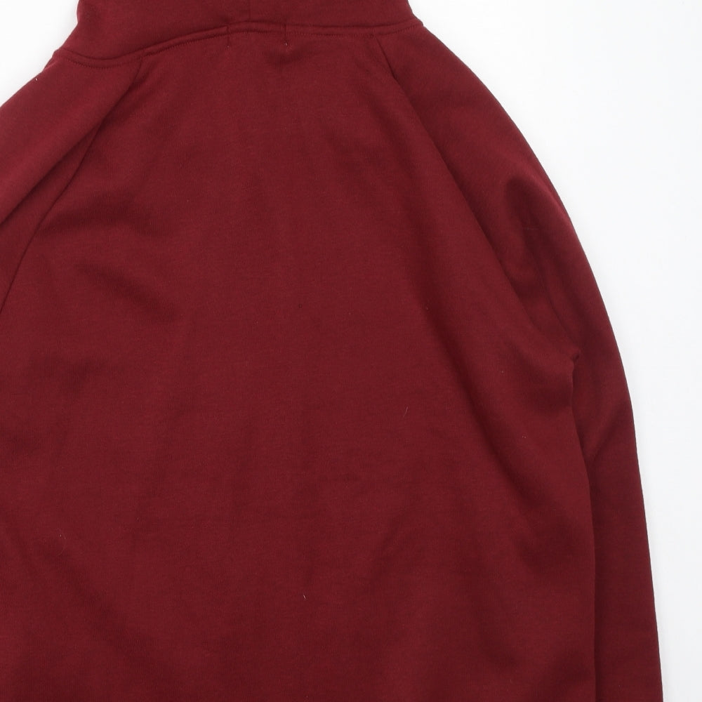 Primark  Mens Red Round Neck  Cotton Full Zip Jumper Size XL