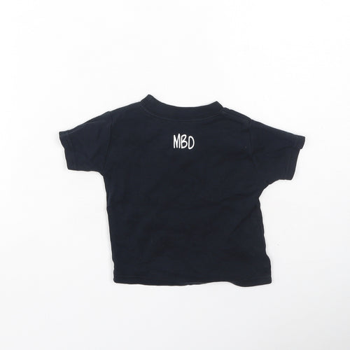 Preworn Baby Blue  Cotton Basic Casual Size 0-3 Months Round Neck