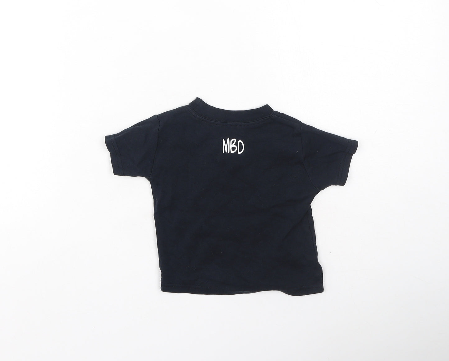 Preworn Baby Blue  Cotton Basic Casual Size 0-3 Months Round Neck