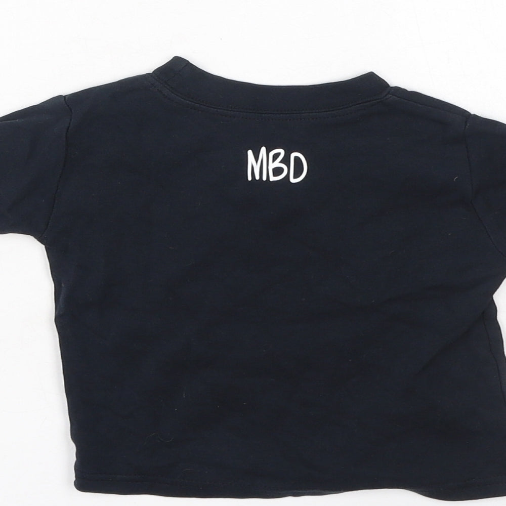 Preworn Baby Blue  Cotton Basic Casual Size 0-3 Months Round Neck