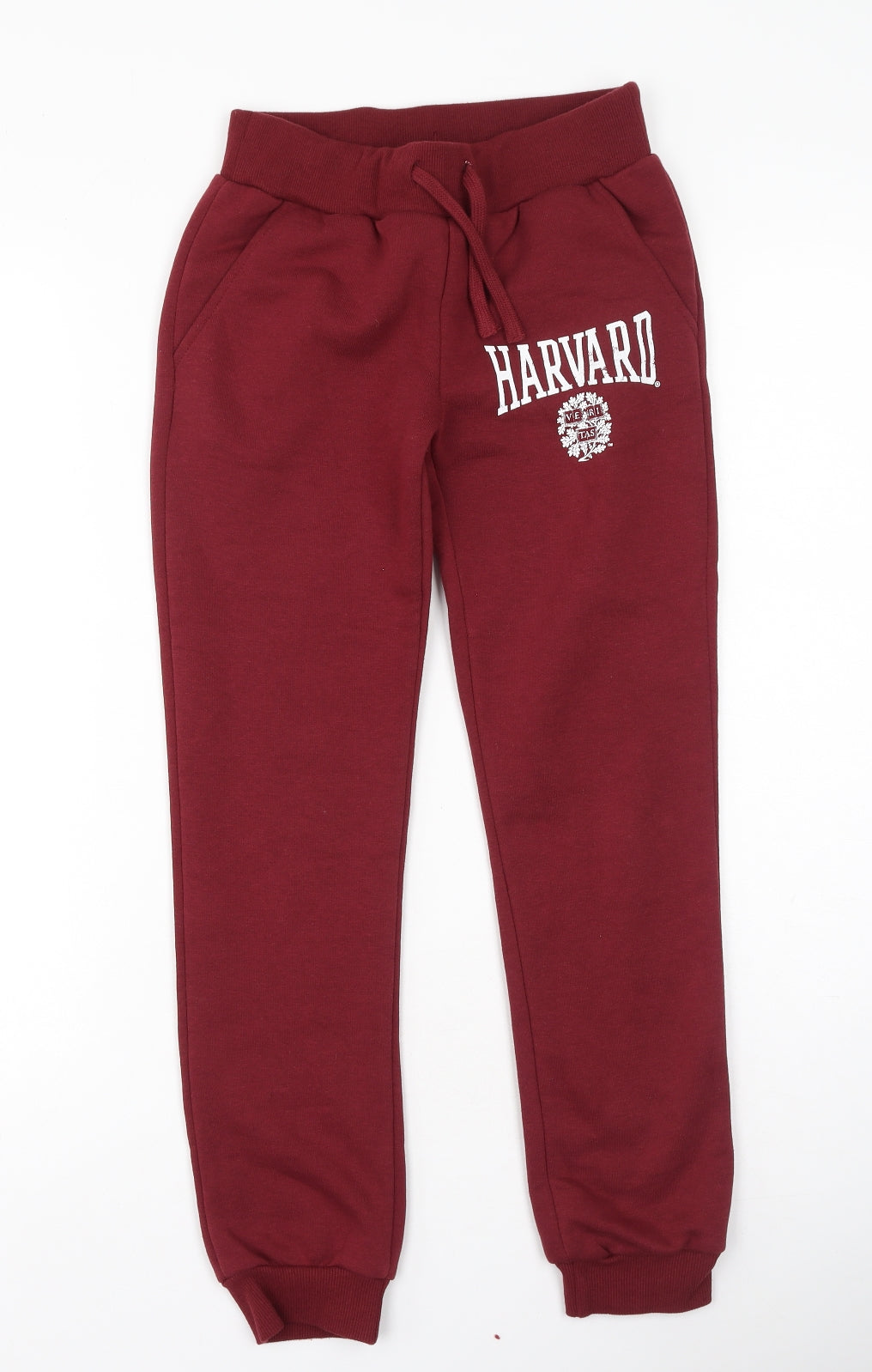 Primark  Girls Red  Cotton Jogger Trousers Size 10-11 Years  Regular