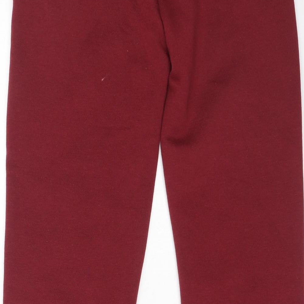 Primark  Girls Red  Cotton Jogger Trousers Size 10-11 Years  Regular