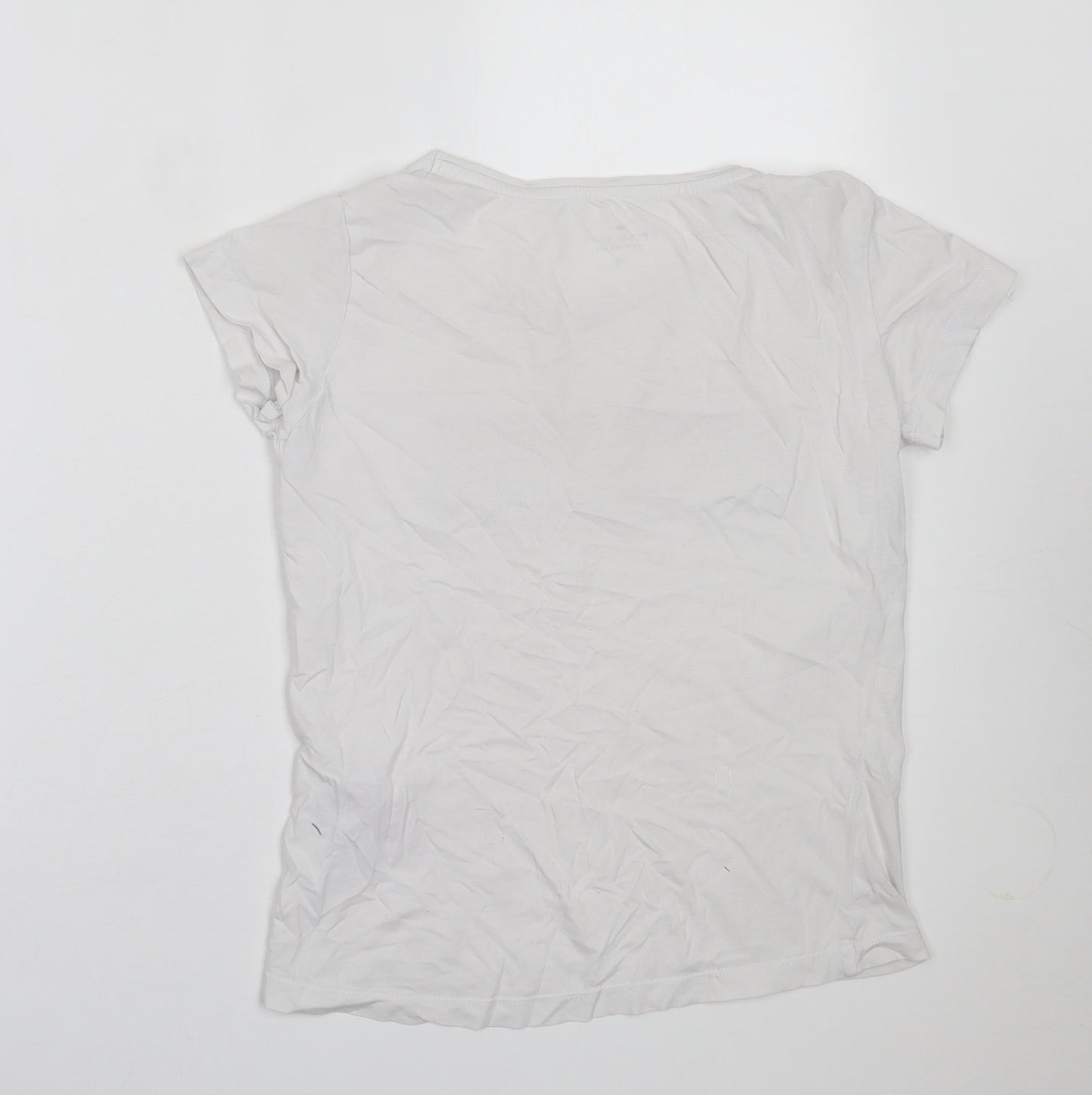 Cross Jeans Womens White  Cotton Basic T-Shirt Size XS Crew Neck