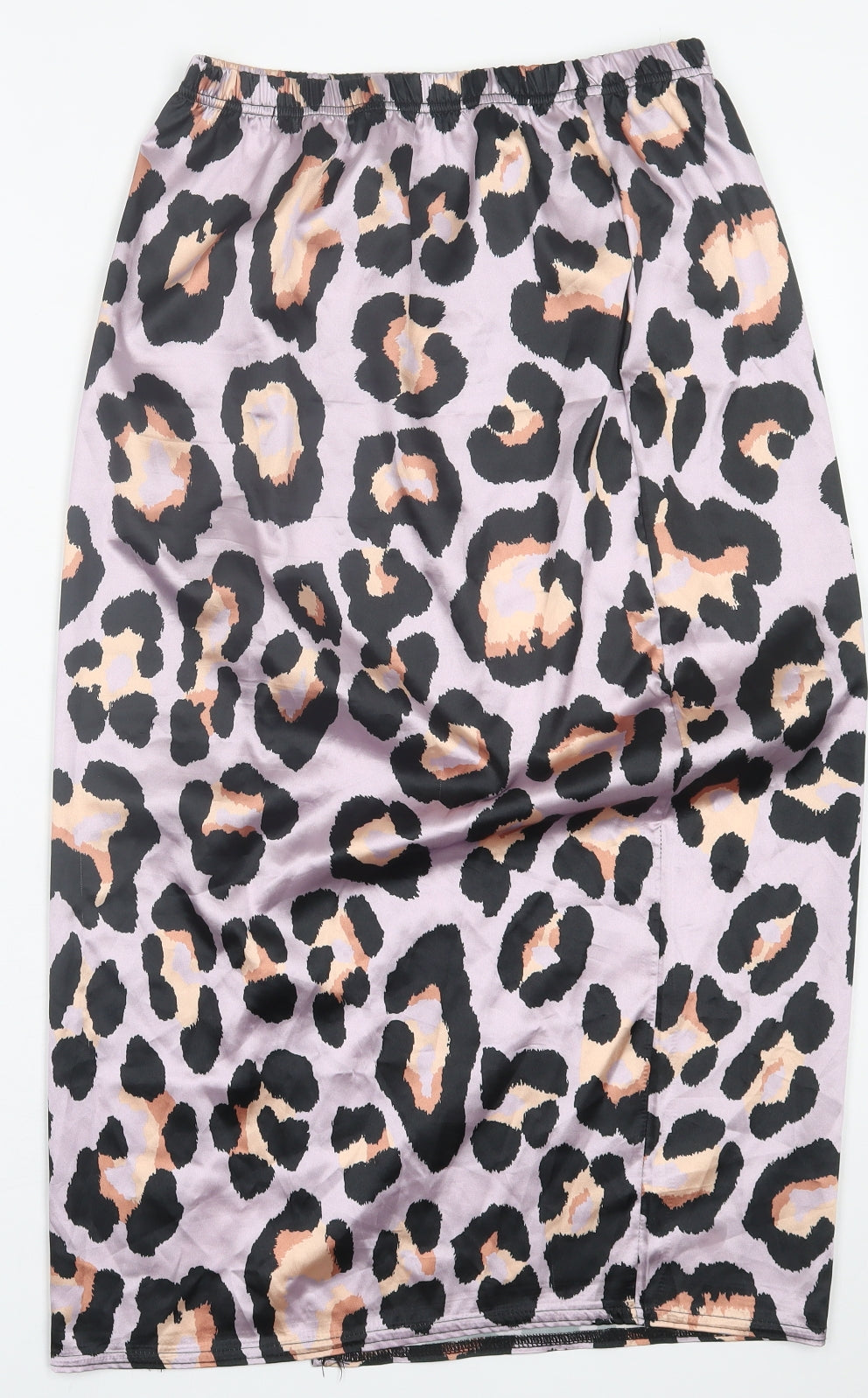 Missguided Womens Purple Animal Print Polyester A-Line Skirt Size 14