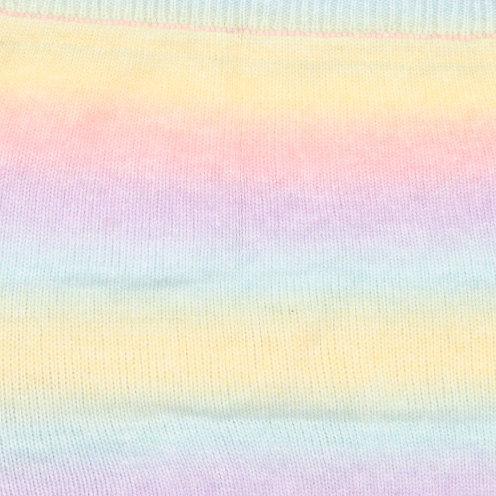 SheIn Womens Multicoloured Striped Acrylic A-Line Skirt Size XL