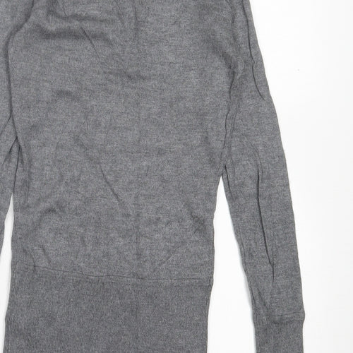 H&M Womens Grey Crew Neck  Viscose Pullover Jumper Size XS