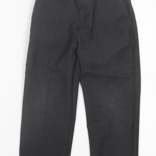TU Boys Grey  Polyester Capri Trousers Size 6 Years  Regular Hook & Eye - School Wear