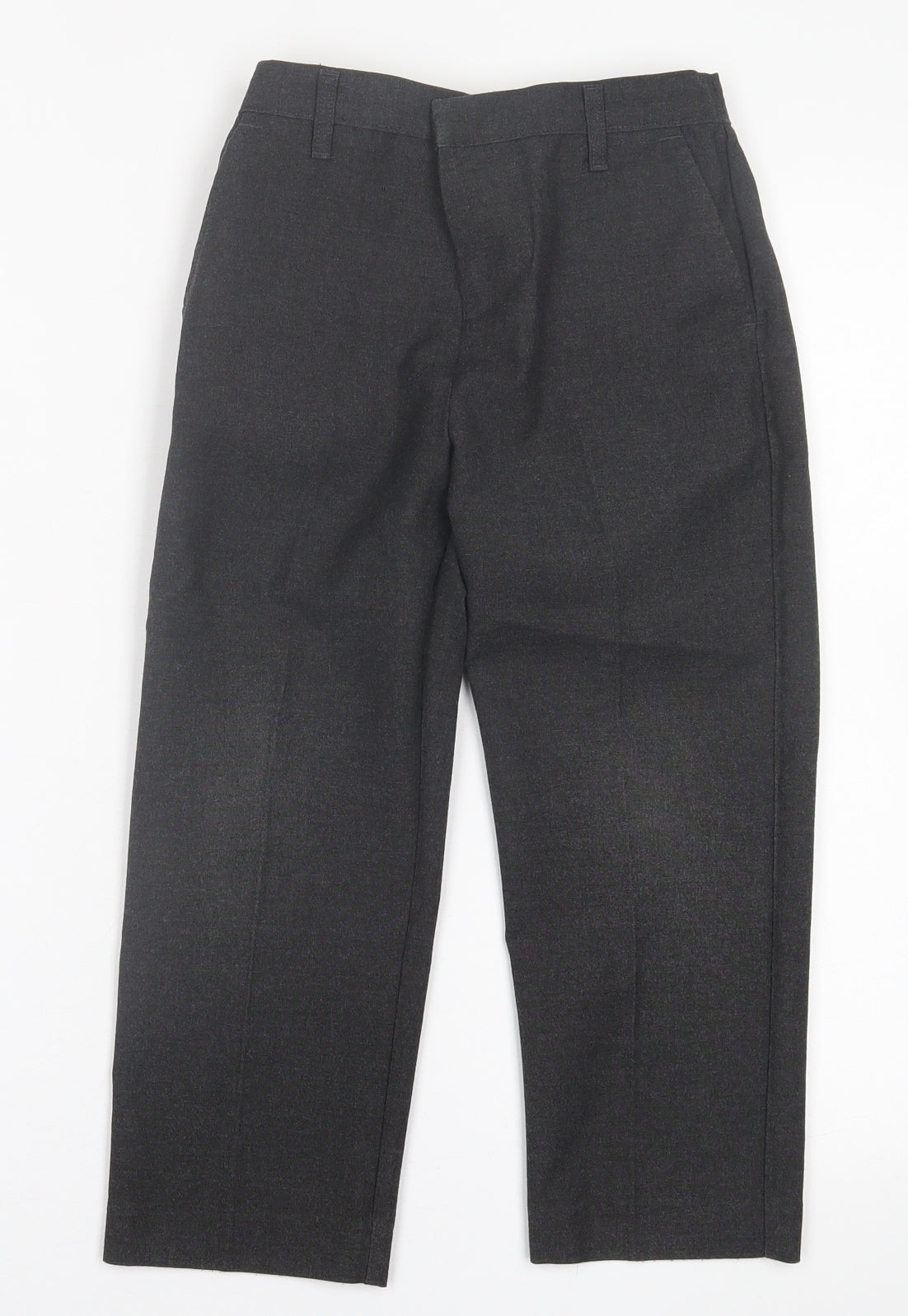 TU Boys Grey  Polyester Capri Trousers Size 6 Years  Regular Hook & Eye - School Wear