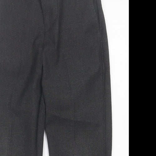 TU Boys Grey  Polyester Capri Trousers Size 6 Years  Regular Hook & Eye - School Wear