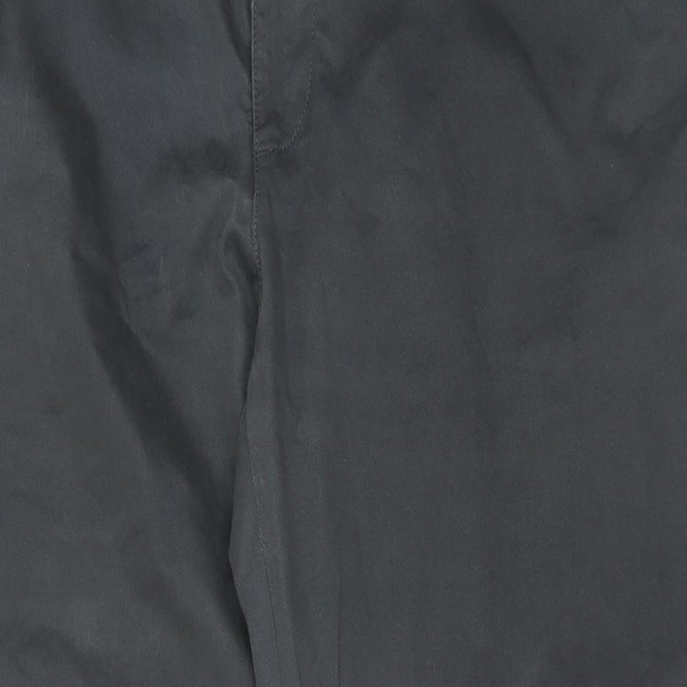 Blue Harbour Mens Grey  Cotton Trousers  Size 38 in L31 in Regular Button