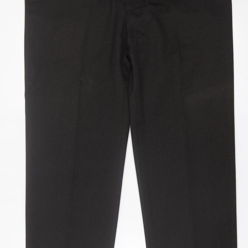 Marks and Spencer Mens Brown  Polyester Trousers  Size 38 in L31 in Regular Button