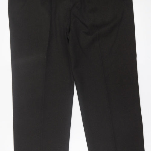 Marks and Spencer Mens Brown  Polyester Trousers  Size 38 in L31 in Regular Button