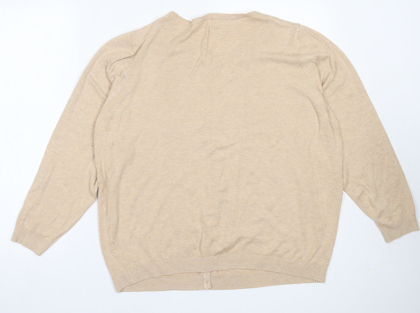 pep&co Womens Brown Crew Neck  Viscose Cardigan Jumper Size 22