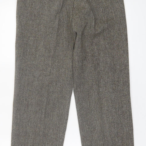 Preworn Womens Brown  Acrylic Trousers  Size 30 in L31 in Regular Hook & Eye